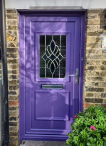 uPVC Flood Door, Inward Opening colour - Purple