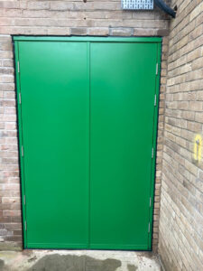 Steel Flood Defence Door - green